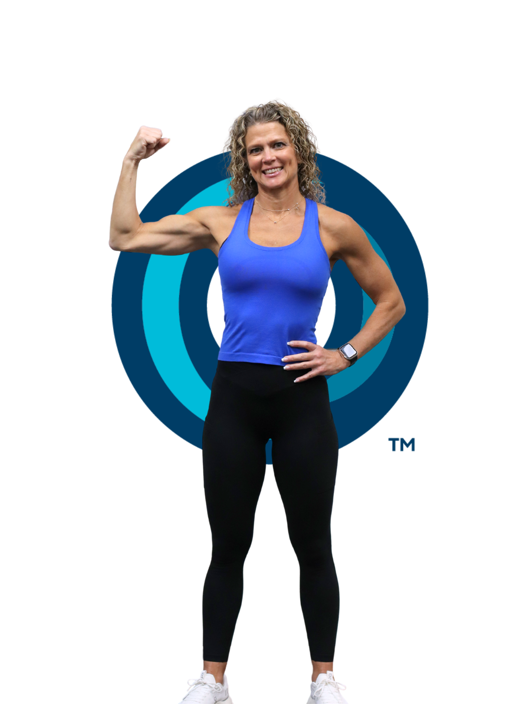 Picture of Omni personal trainer Michelle posing in front of the Omni Wellness & Performance logo